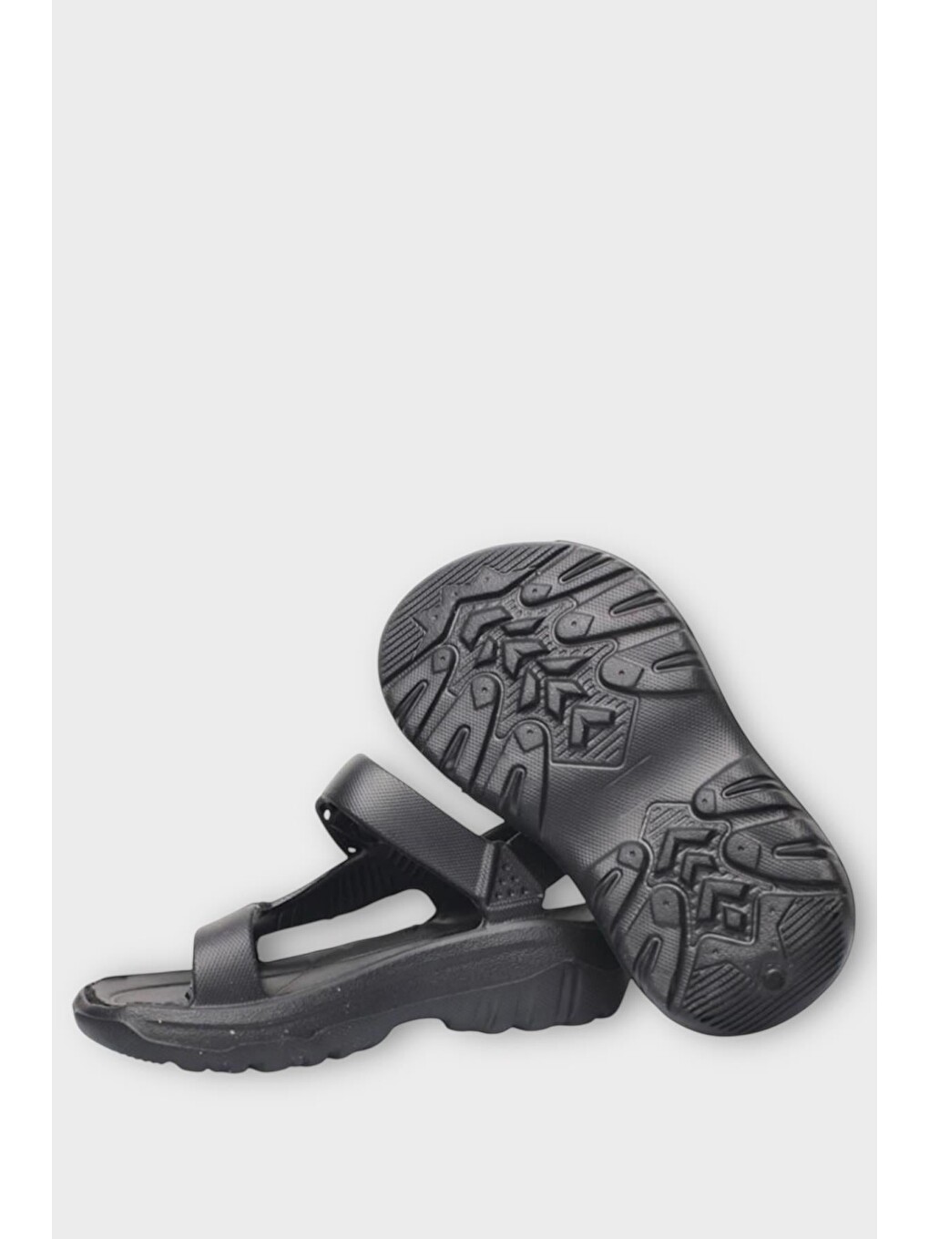 Unisex Eva Spor Kaymaz Yürüyüş Sandaleti Siyah-4