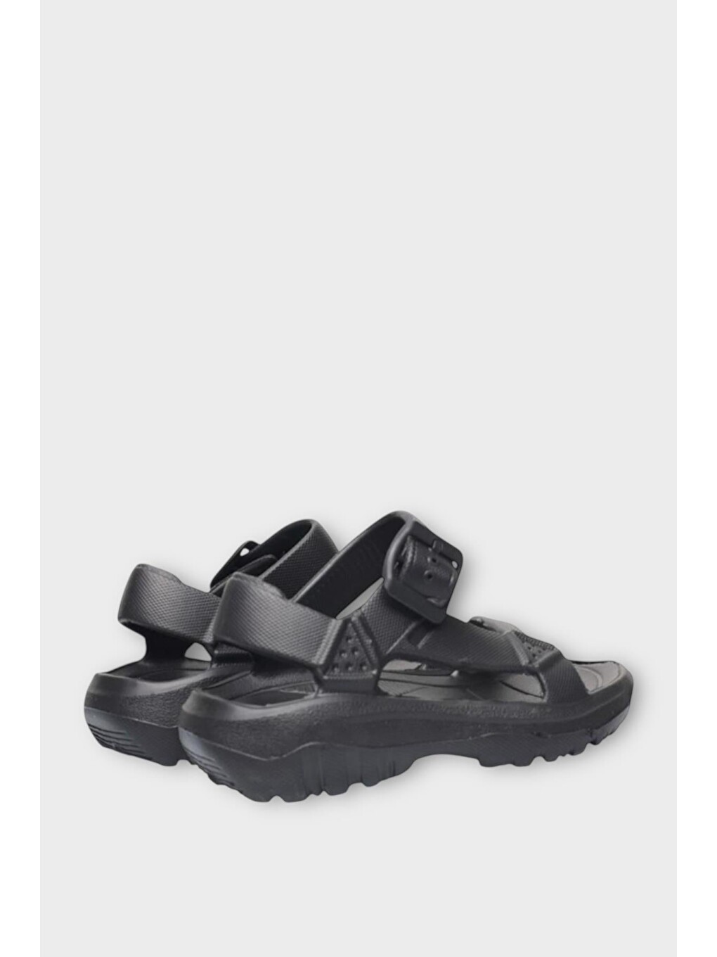Unisex Eva Spor Kaymaz Yürüyüş Sandaleti Siyah-5