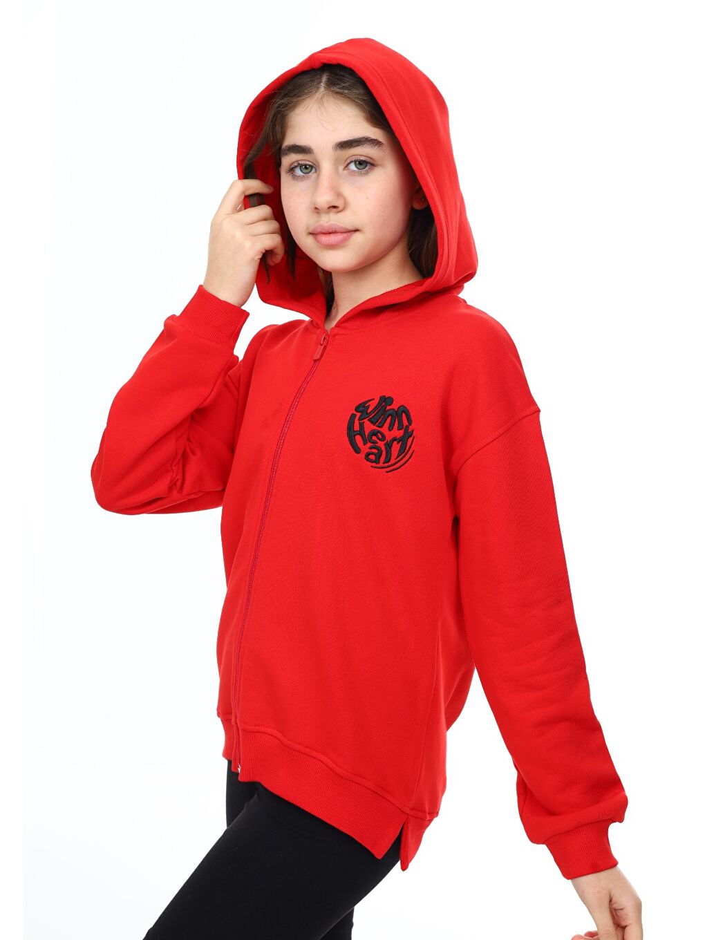 Toontoykids Kırmızı Kız Çocuk Nakışlı Hırka - 3