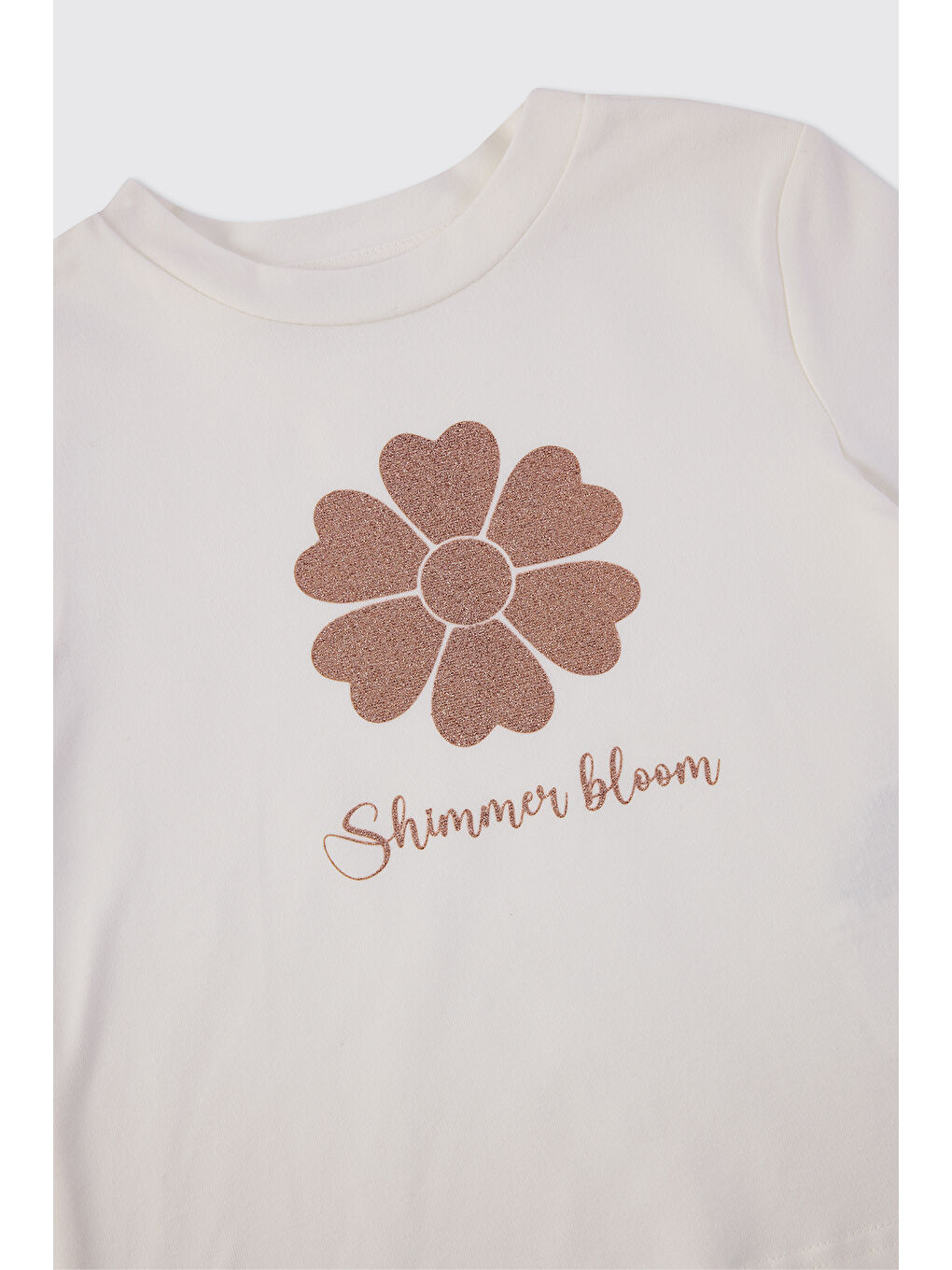 Kız Bebek Sim Baskılı Ekru Tişört-2