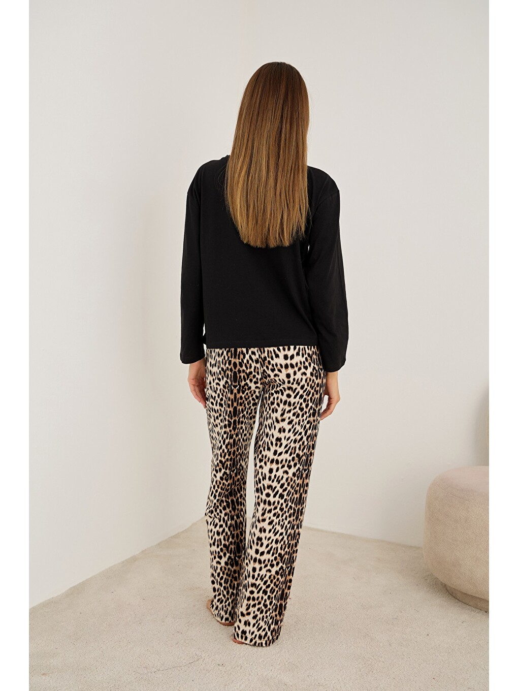 Karışık Pamuklu Örme Pijama Takım7948-2