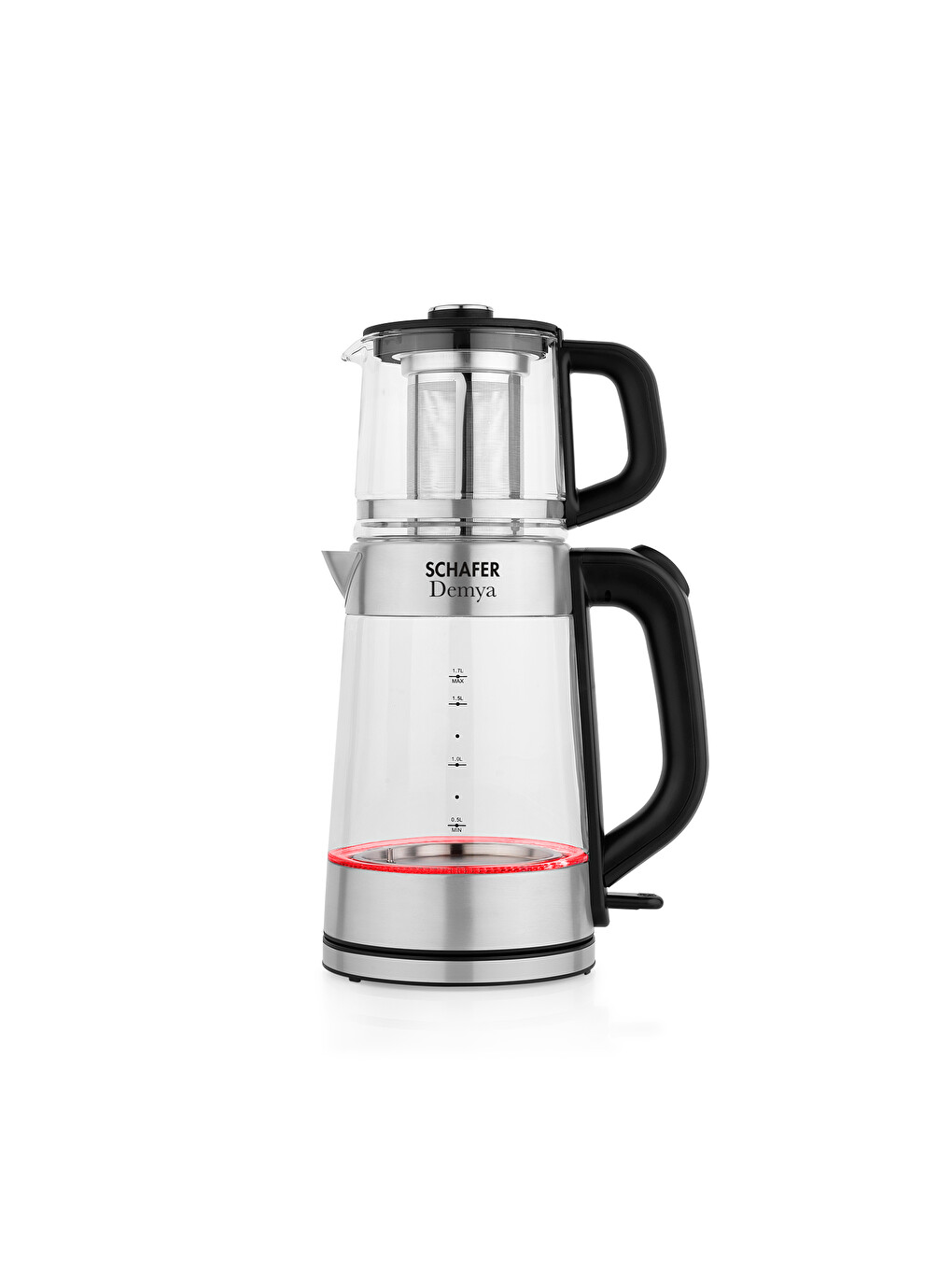 Demya Elektrikli Cam Çay Makinesi-Inox-1