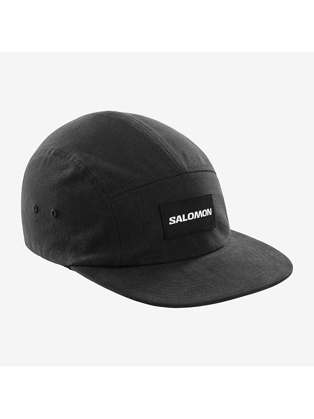 Salomon Siyah Five Panel Unisex Siyah Şapka