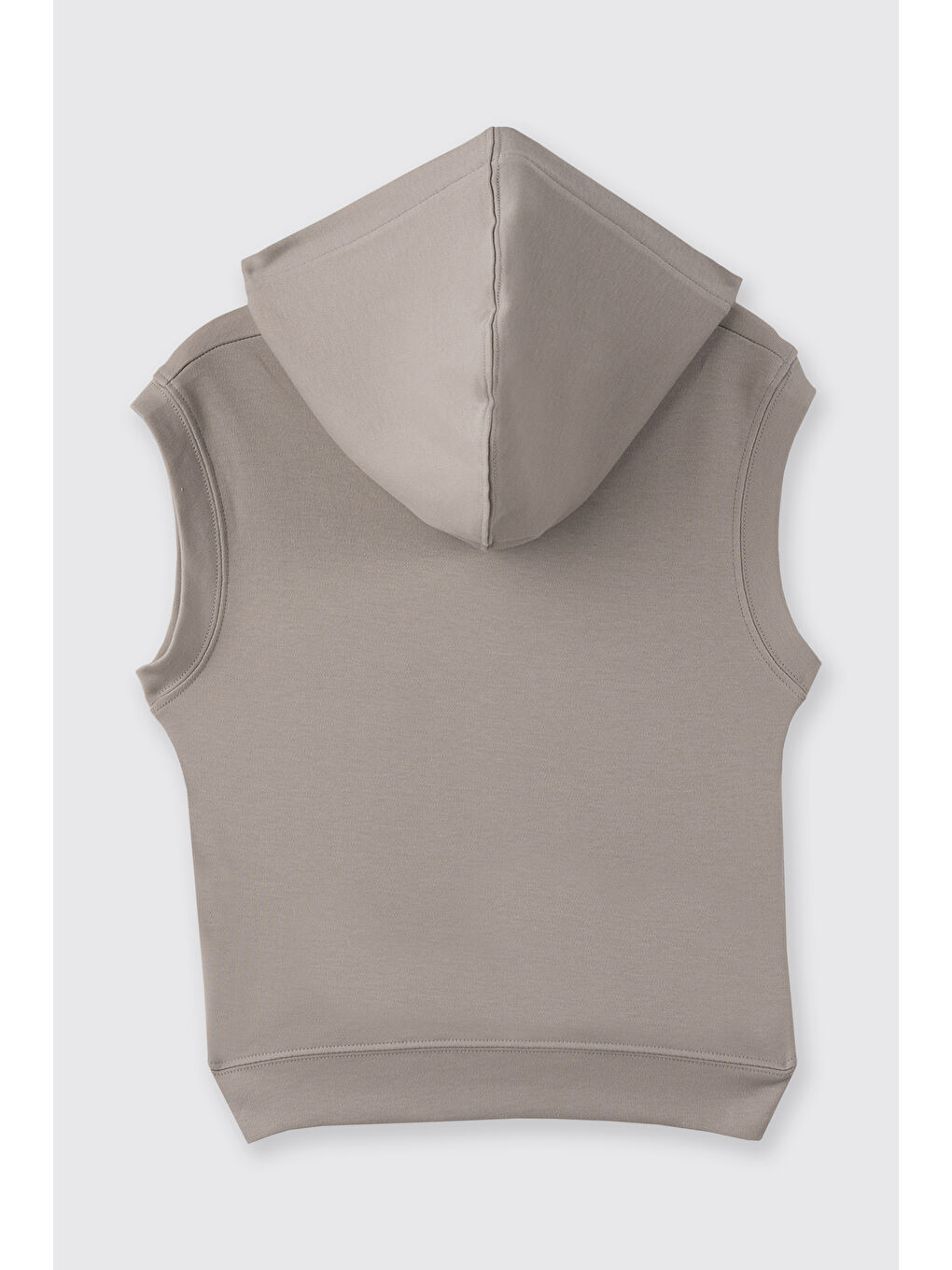 Bej Erkek Çocuk Baskı Detaylı Örme Yelek Taş-2