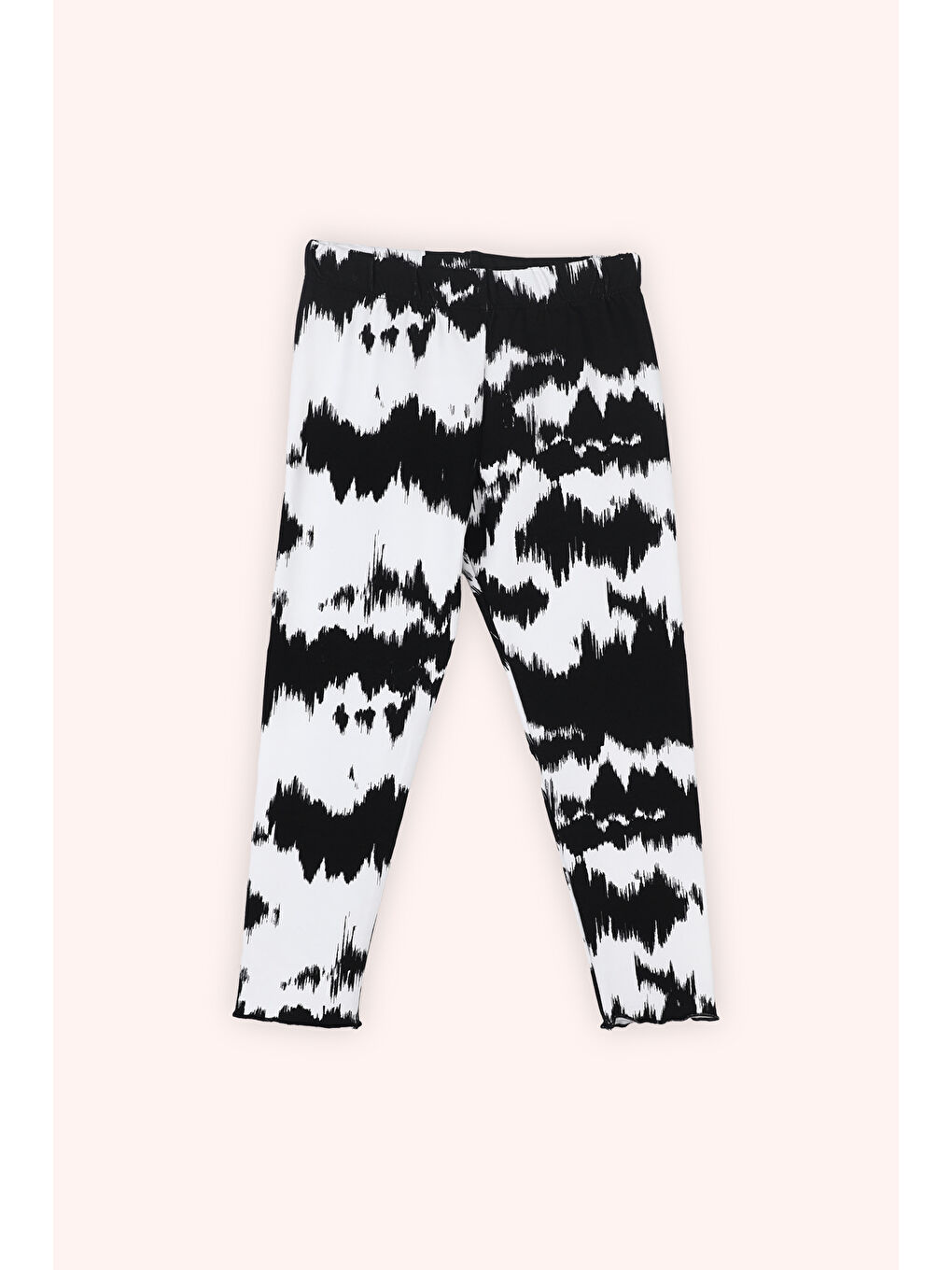 Kız Çocuk Desenli Tayt Beyaz-2