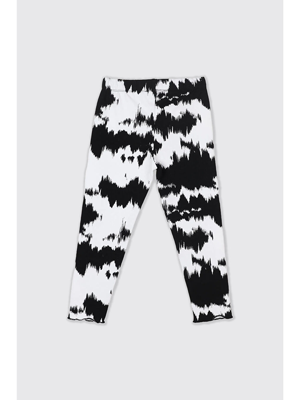 Kız Çocuk Desenli Tayt Beyaz-1