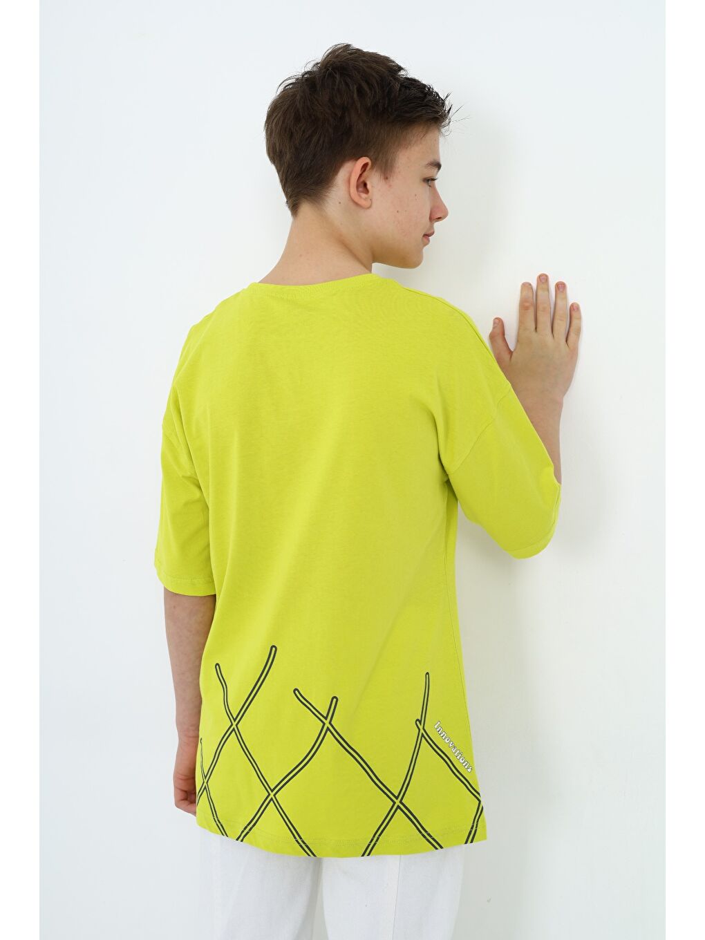 Yeşil Erkek Çocuk Baskılı Tişört-2