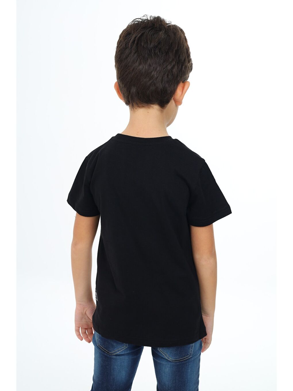 Siyah Erkek Çocuk Baskılı Tişört-2