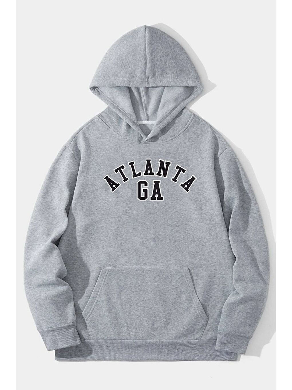 uyguntarz Gri Unisex Atlanta Baskılı Sweatshirt - 1