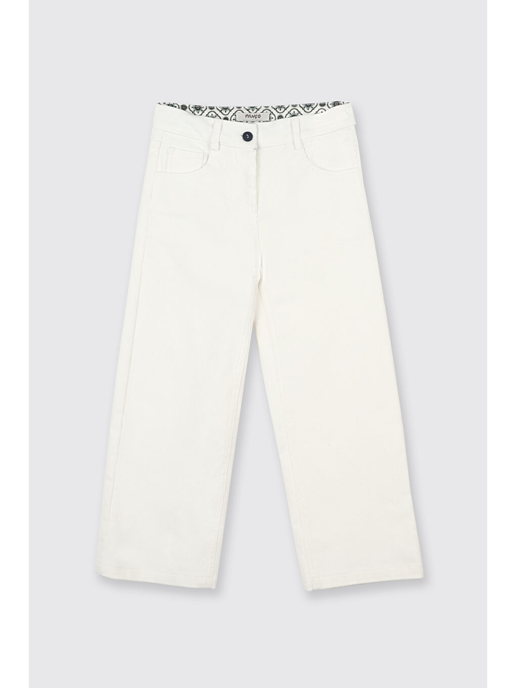 Kız Çocuk Kadife Pantolon Ekru-1