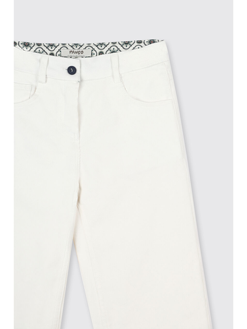 Kız Çocuk Kadife Pantolon Ekru-4