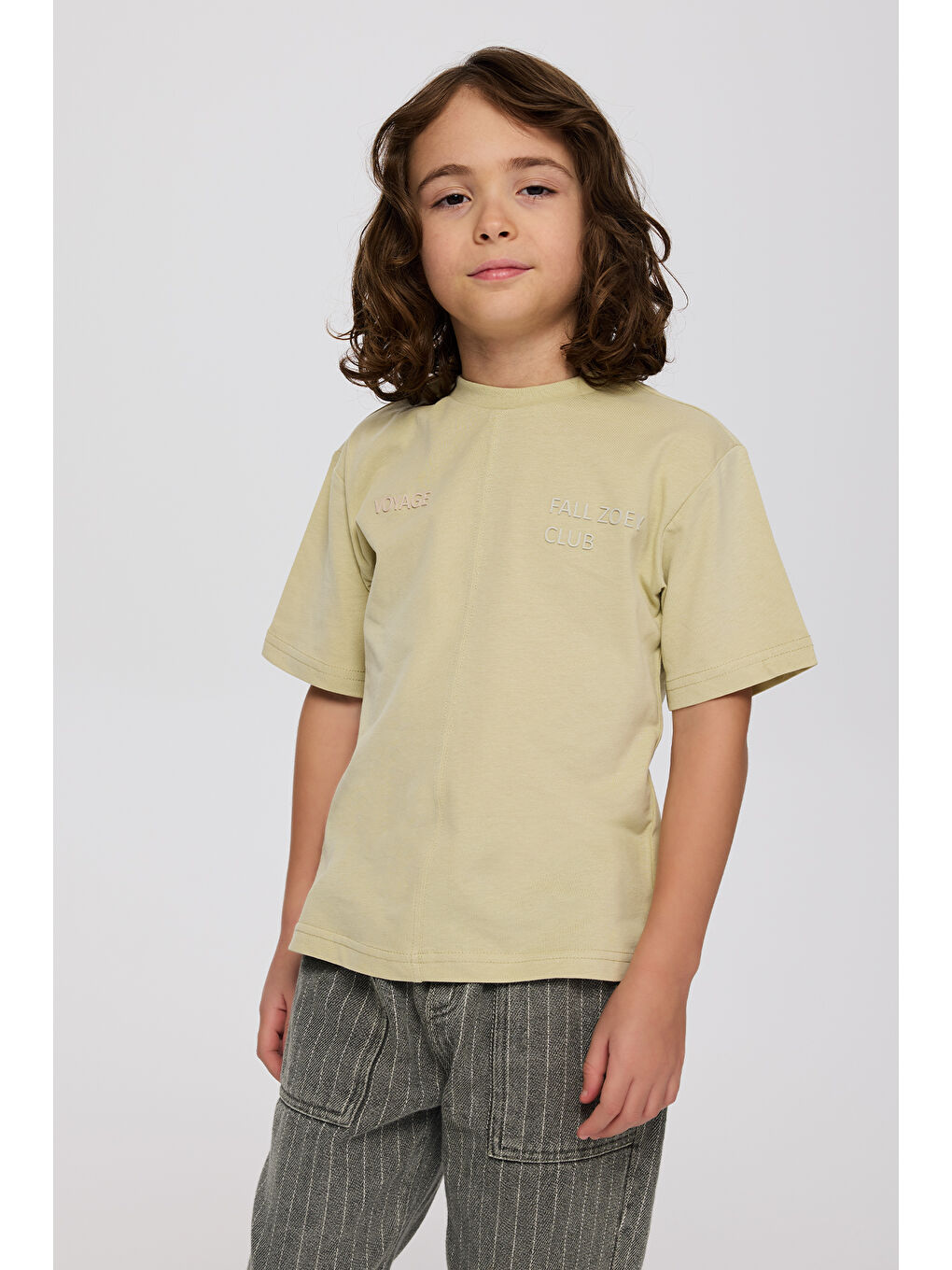 Erkek Çocuk Baskılı Kısa Kollu T-Shirt Yeşil-3