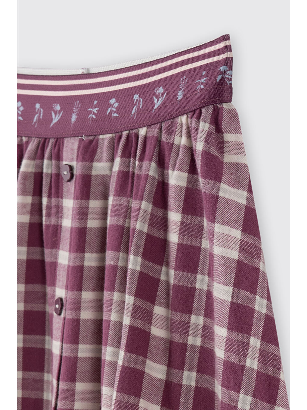 Kız Çocuk Desenli Mürdüm Etek-3