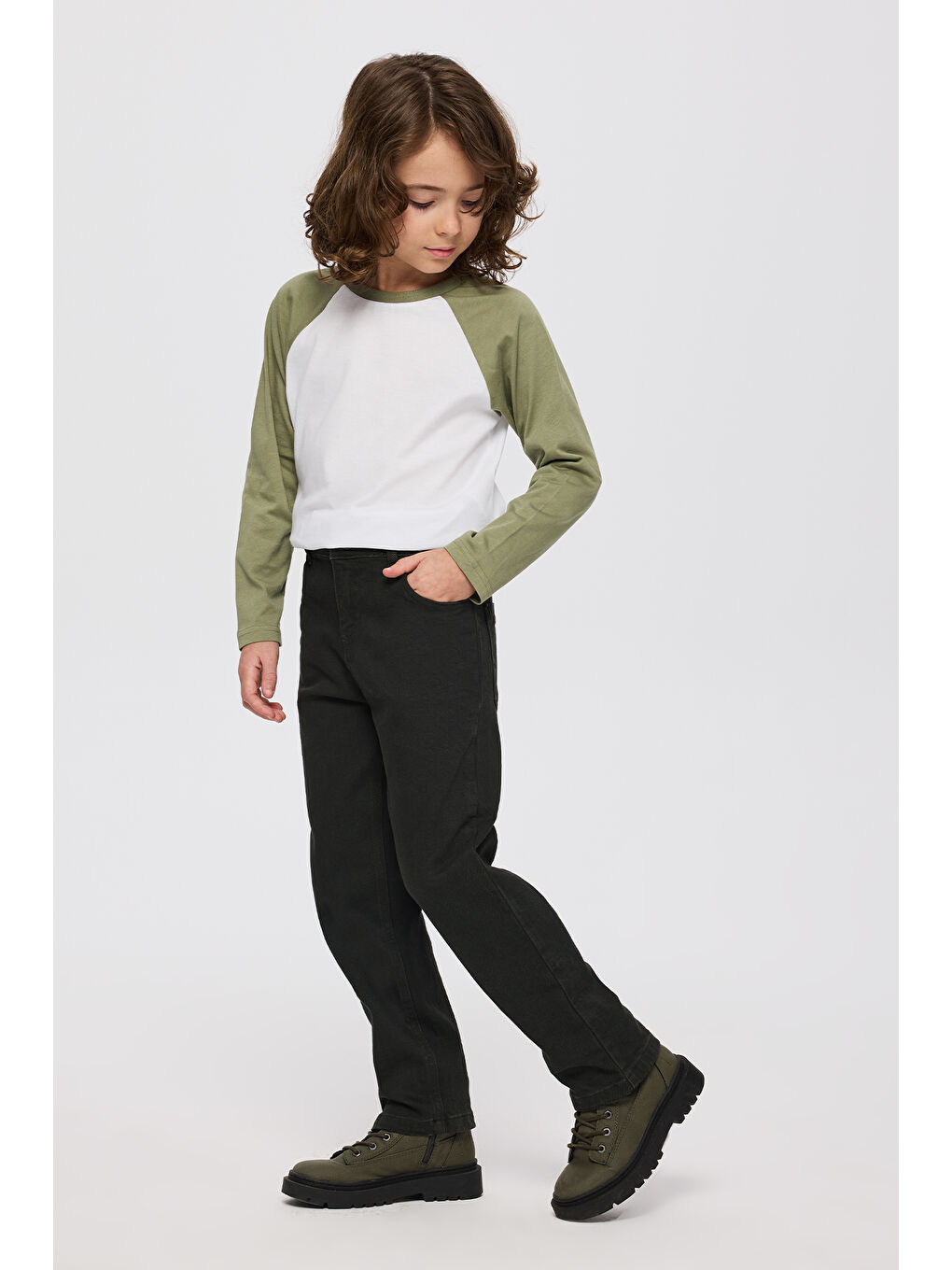 Haki Erkek Çocuk Pantolon-5