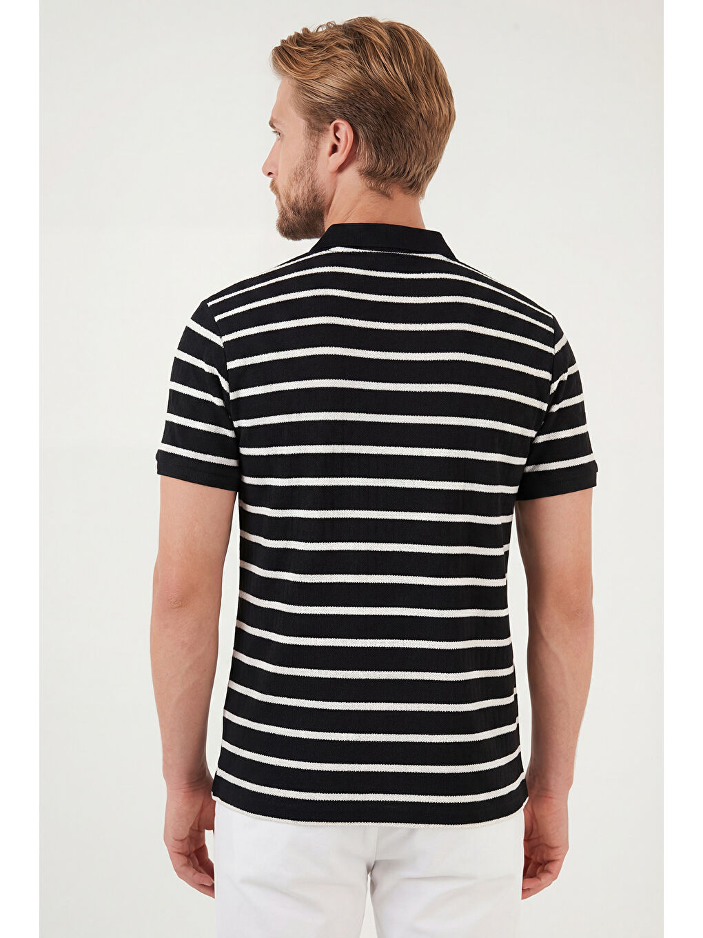 Siyah Pamuklu Regular Fit Polo T Shirt 5904022-6