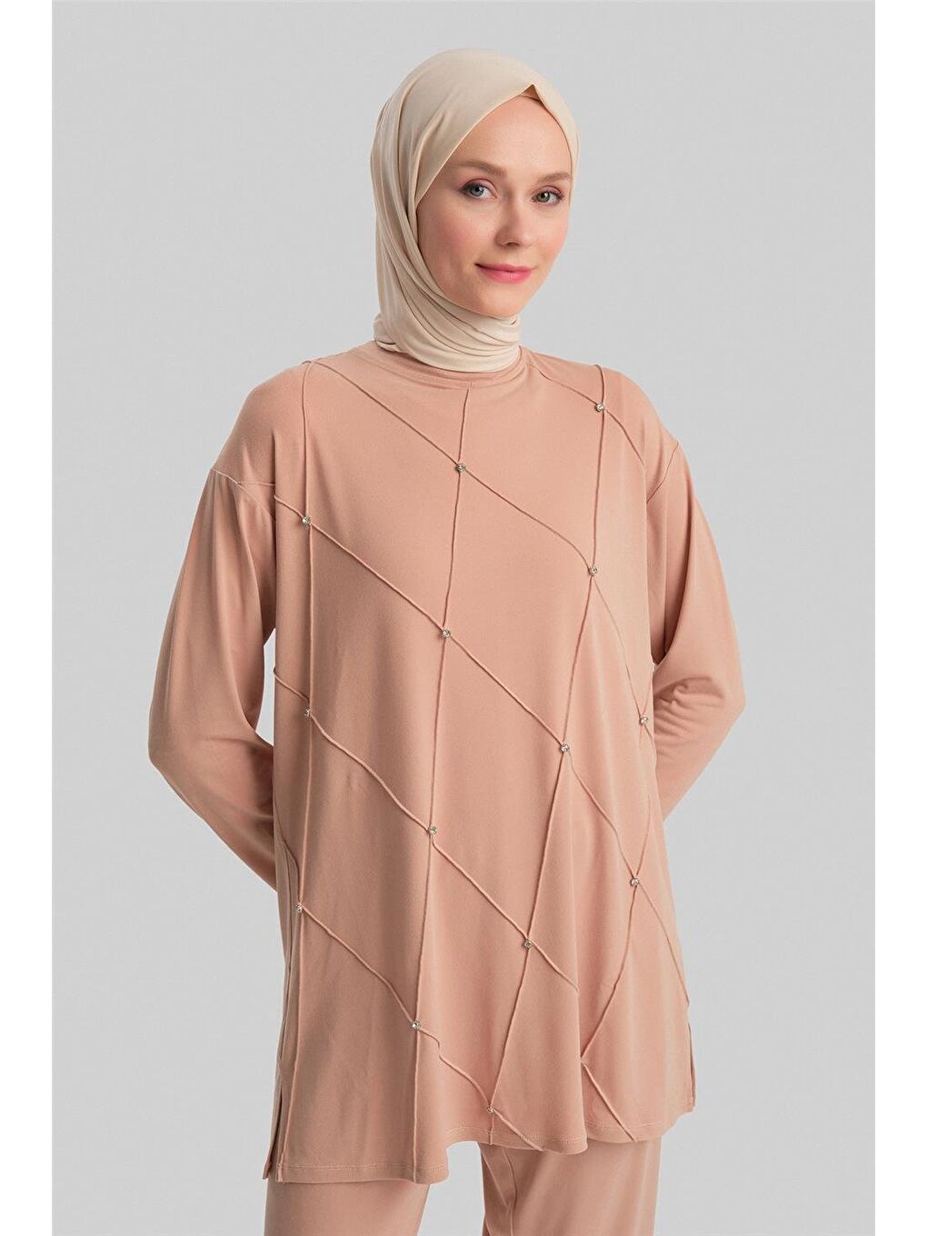 Pantolonlu Takım 24Yd4402 Bej-2