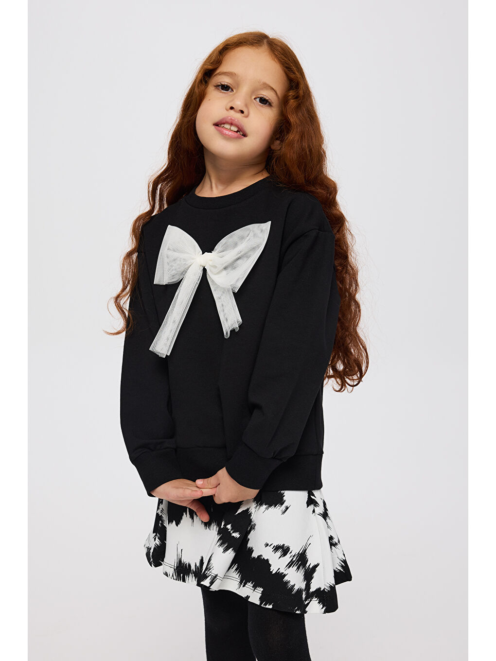 Kız Çocuk Sweatshirt Siyah-6