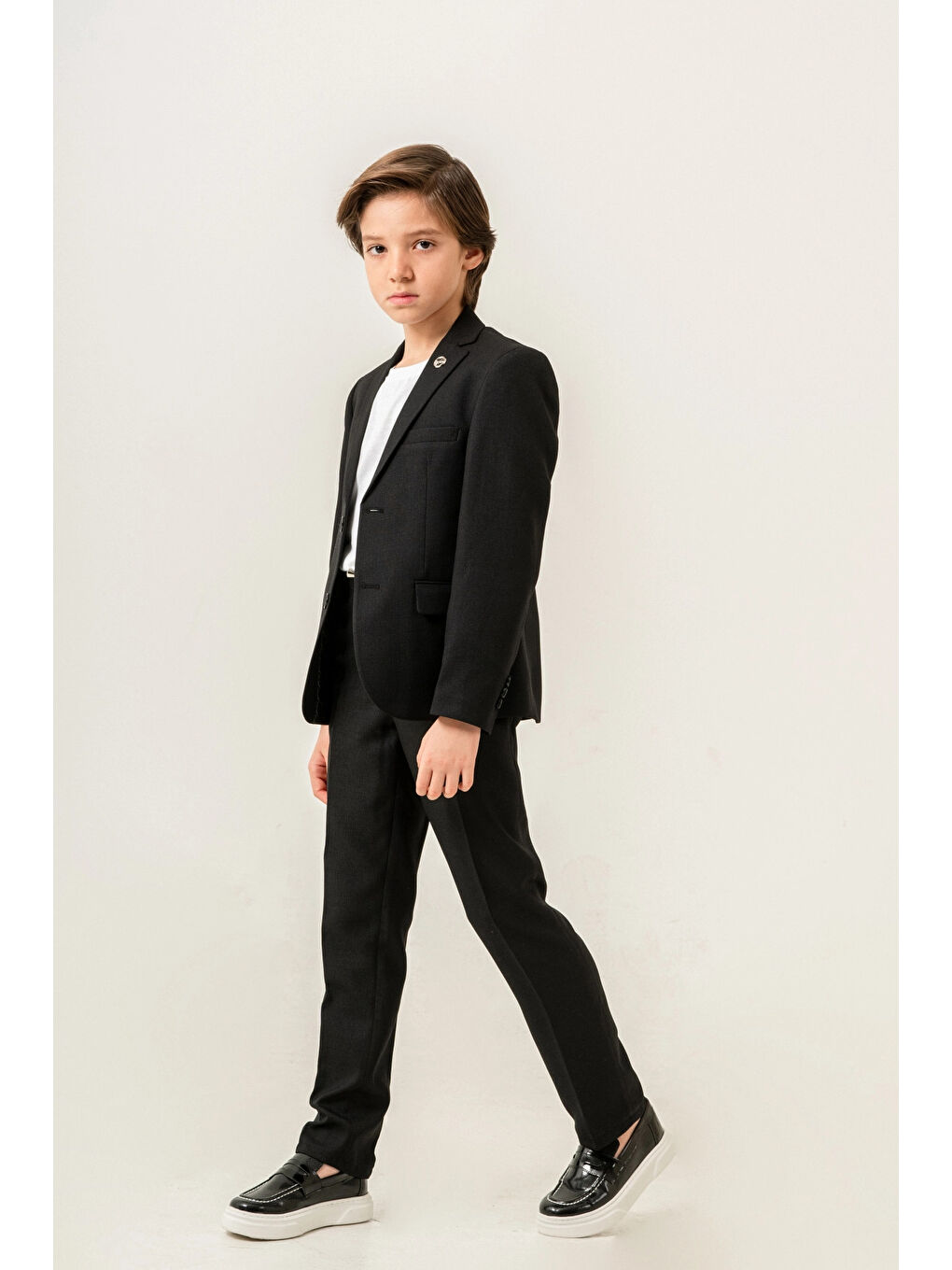 Siyah Tişörtlü Ceketli Takım Elbise 4030-1