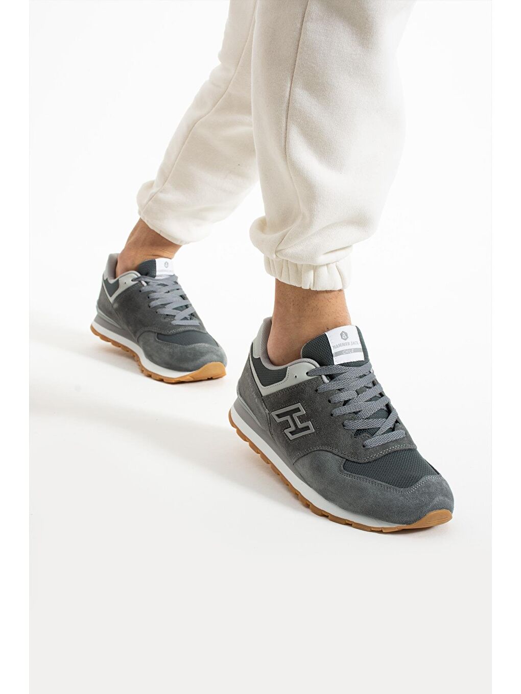 Chile Hakiki Deri Koyu Gri Erkek Spor Ayakkabı-1