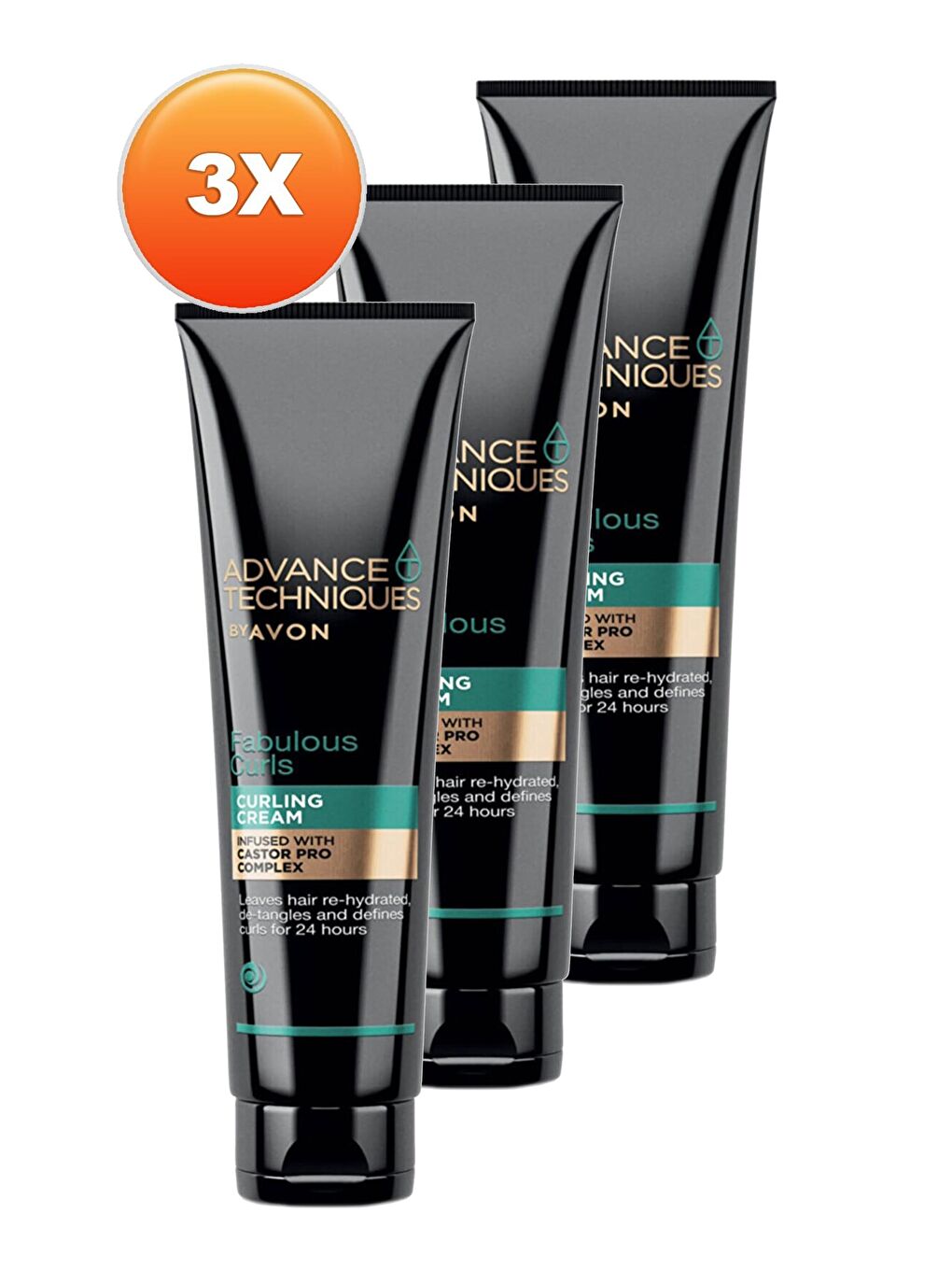 AVON Renksiz Advance Techniques Bukle Şekillendirici Durulanmayan Saç Bakım Kremi 150 Ml. Üçlü Set - 1