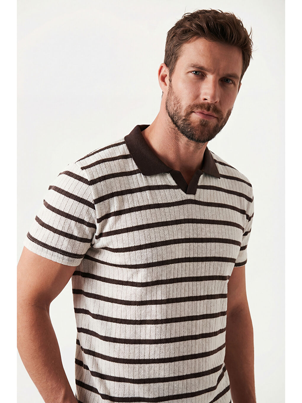 Kahverengi Pamuklu Regular Fit Polo T Shirt 5904022-5