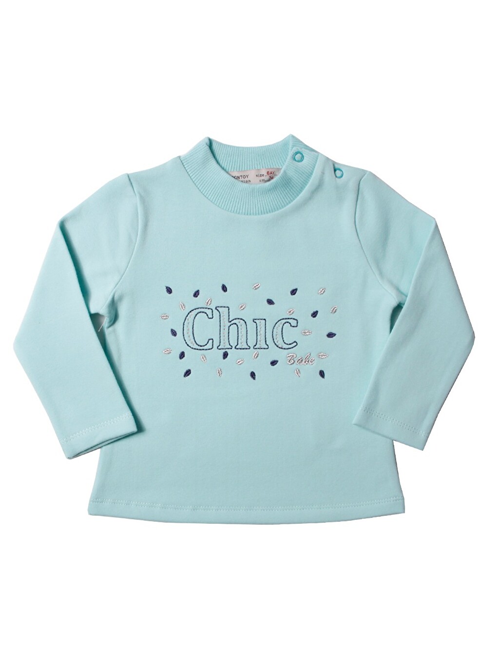 Yeşil Kız Bebek Chic Nakışlı Tişört