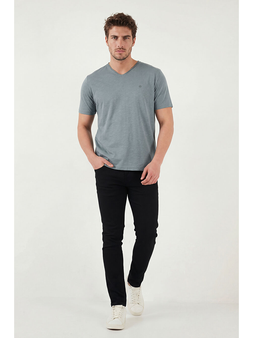Mavi Pamuklu Slim Fit V Yaka T Shirt 5902719-1