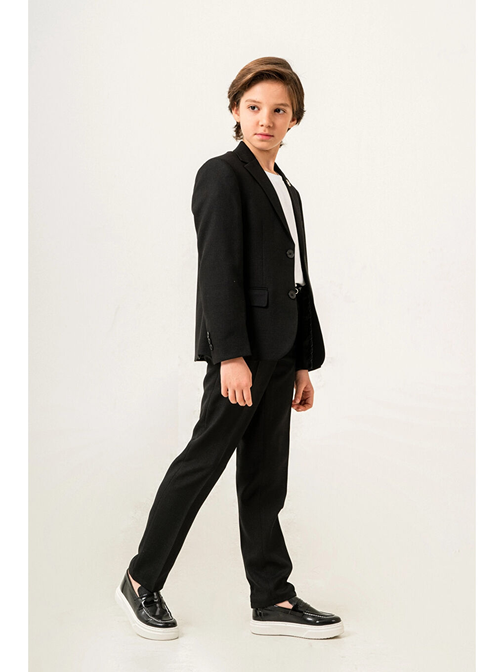 Siyah Tişörtlü Ceketli Takım Elbise 4029-2