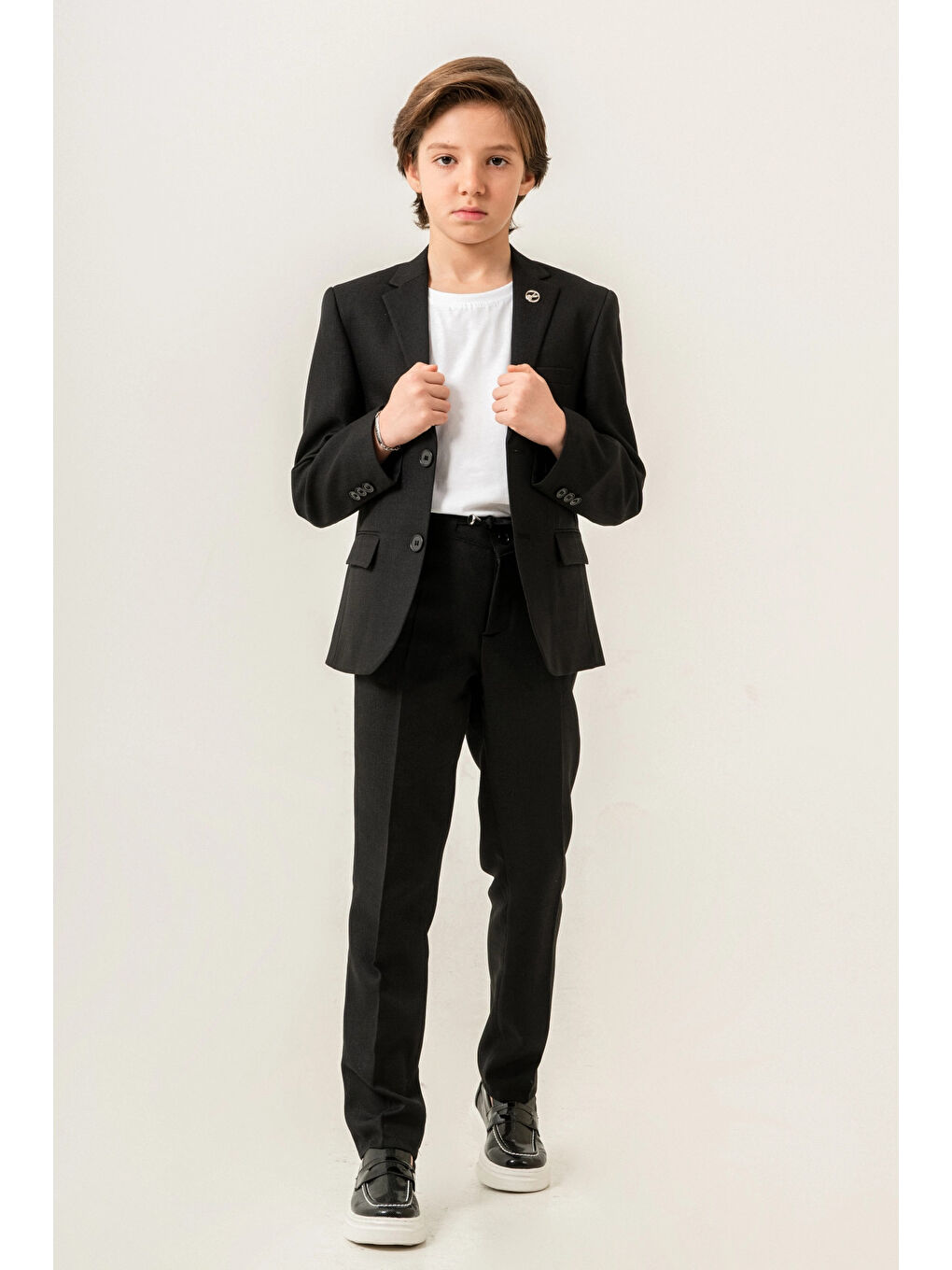 Siyah Tişörtlü Ceketli Takım Elbise 4031