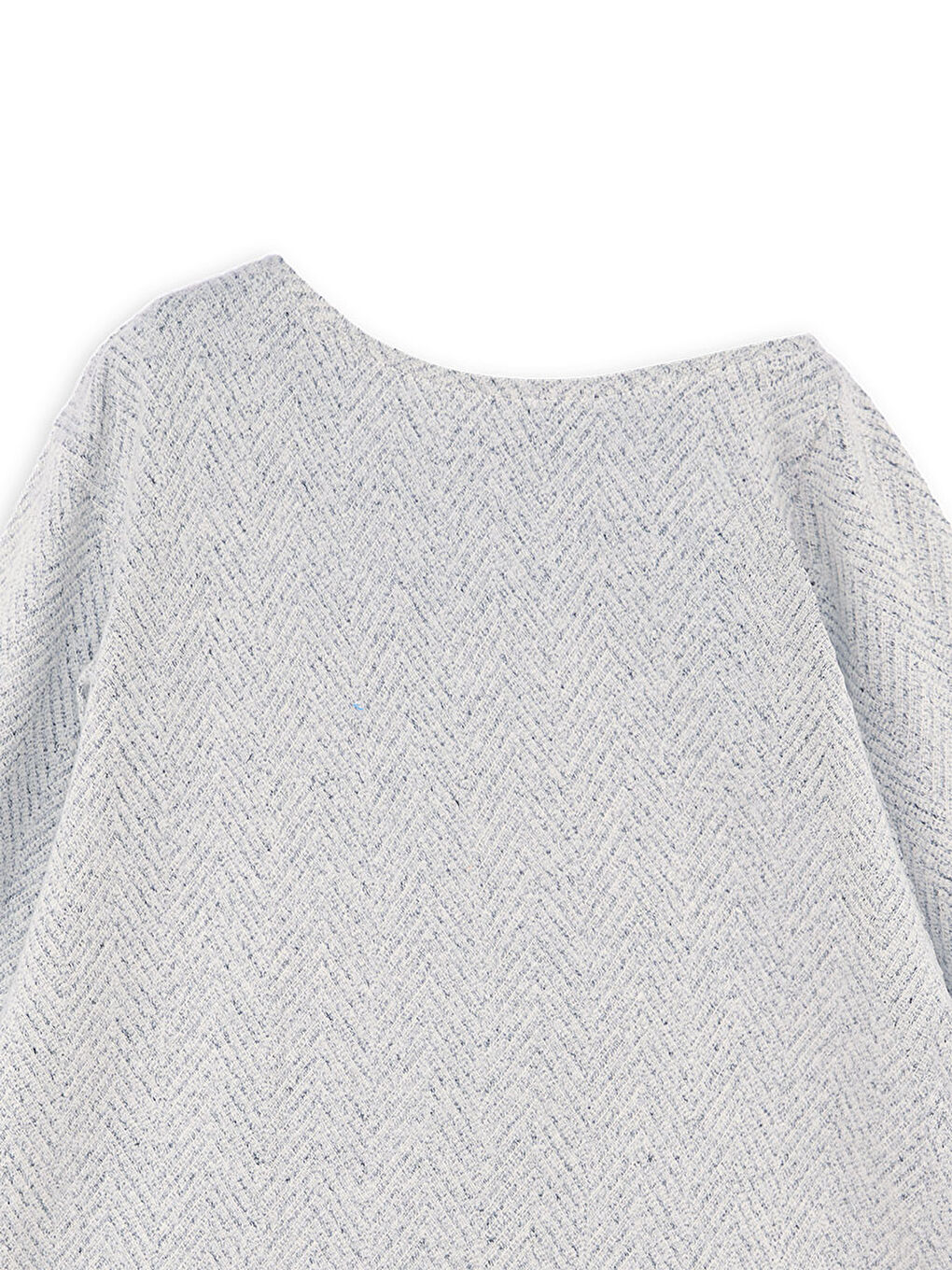 Gri Kız Çocuk Asimetrik Örme Elbise-4