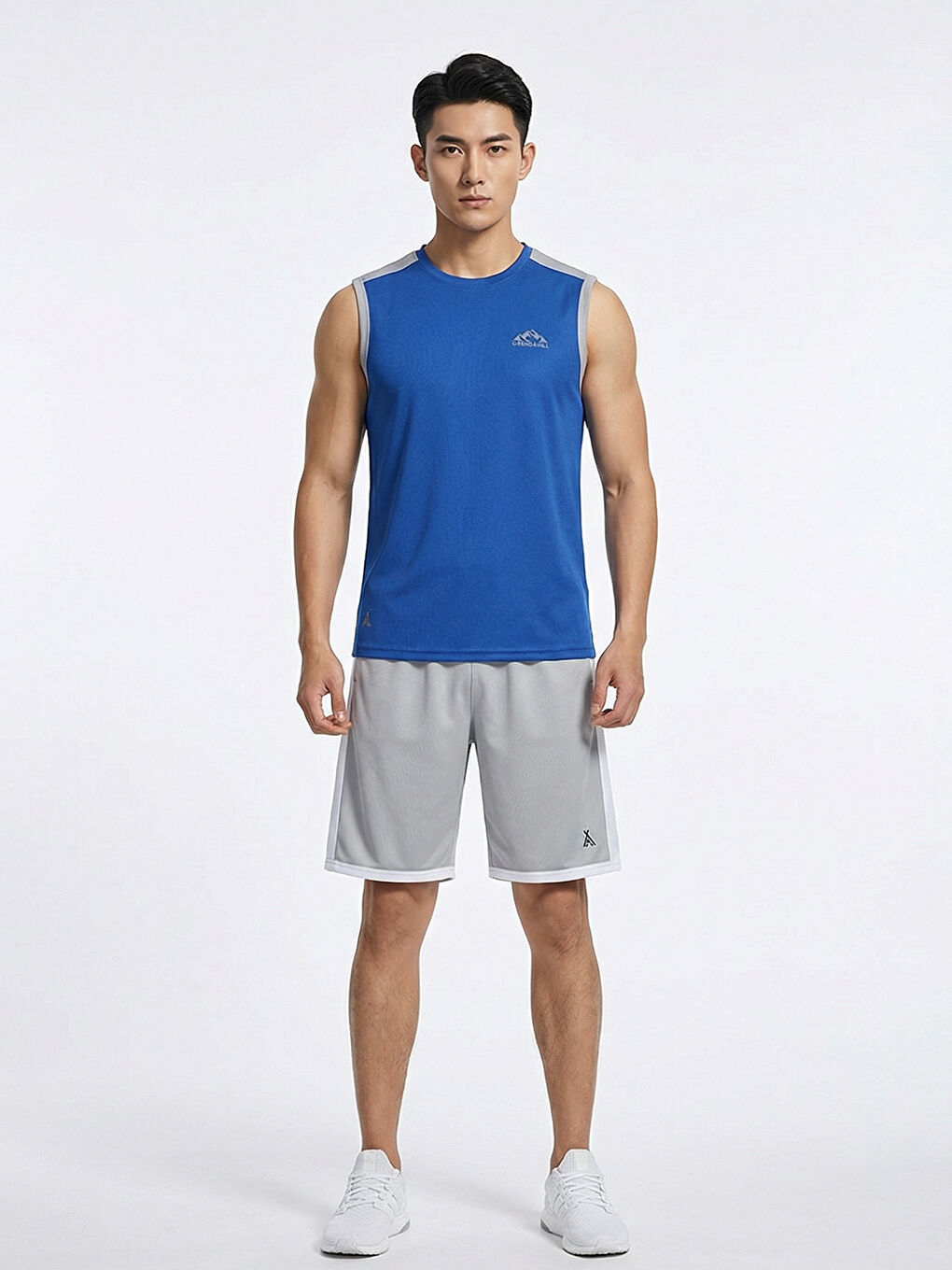 Mavi ORENDAHILL Erkek Spor Atlet Hızlı Kuruyan Esnek Regular Fit Gym Activewear-1