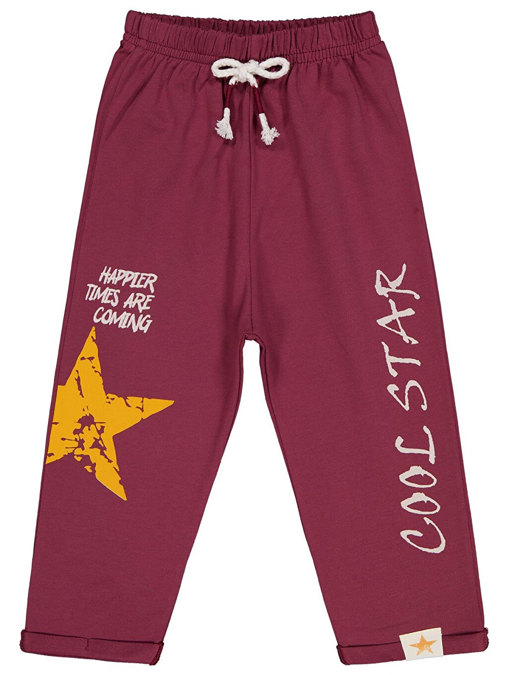 Boys Cool Star Baskılı 2-5 Yaş Eşofman Altı - Bordo
