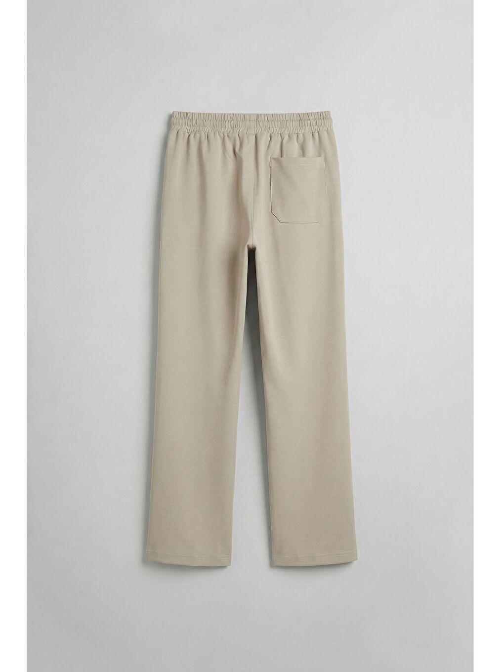 Ekru Erkek Beli Lastikli Baggy Pantolon Krem-1