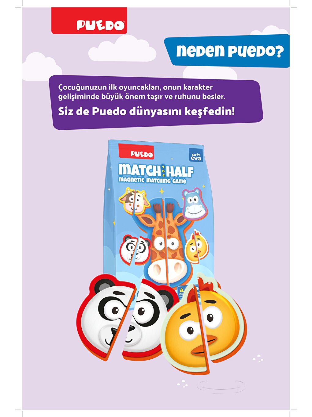 Puedo Manyetik Eşleştirme Oyunu - Match The Half - 4