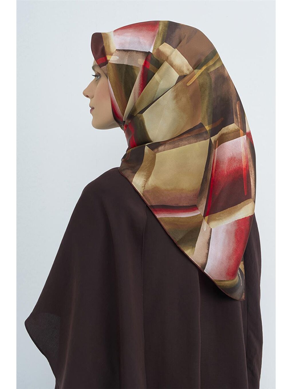Kahverengi Saf İpek Twill Eşarp 9510D 36-2
