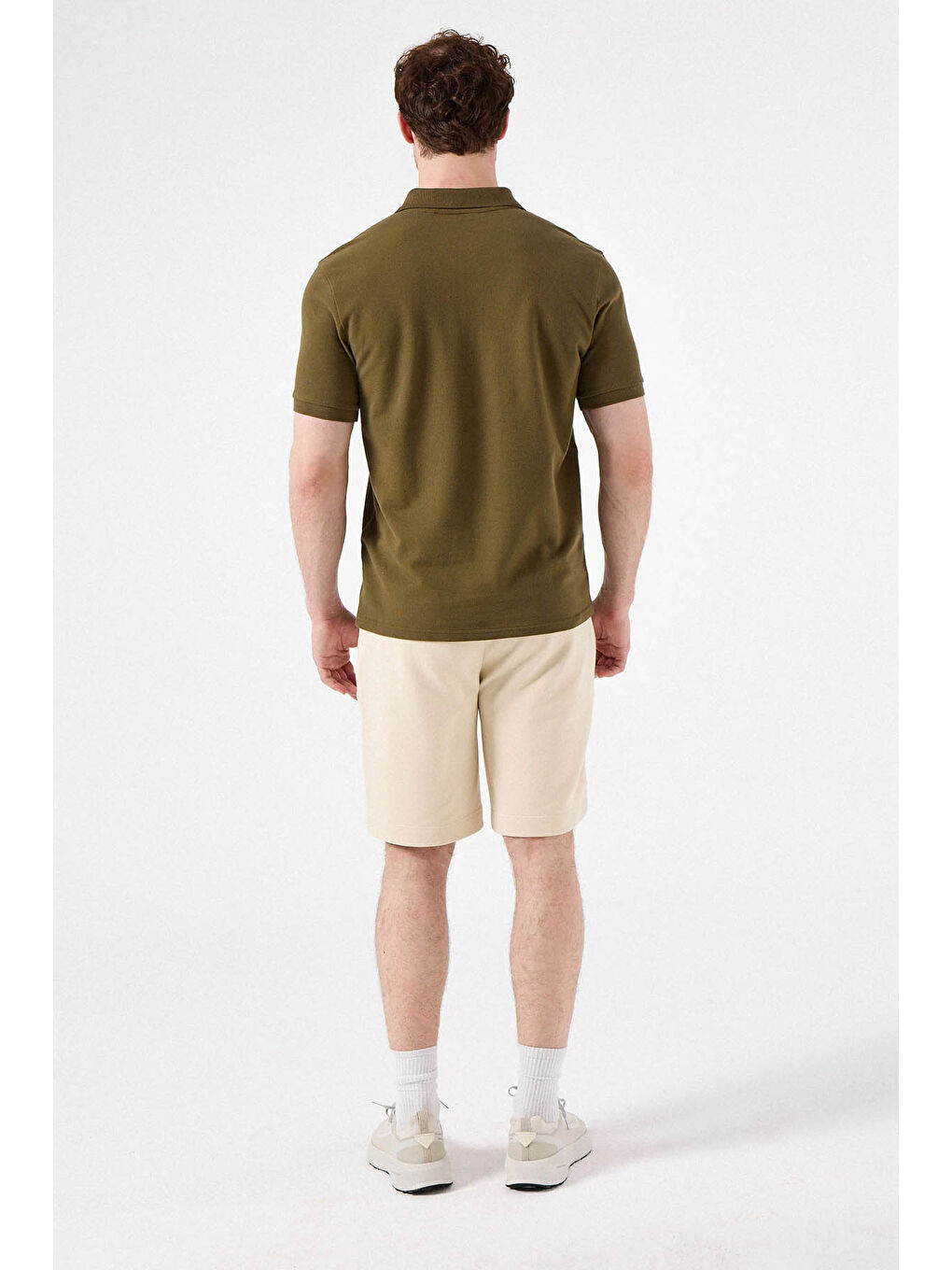 Haki % 100 Pamuk Regular Fit Düğmeli Polo Yaka Tişört 6SM5044-KH-3