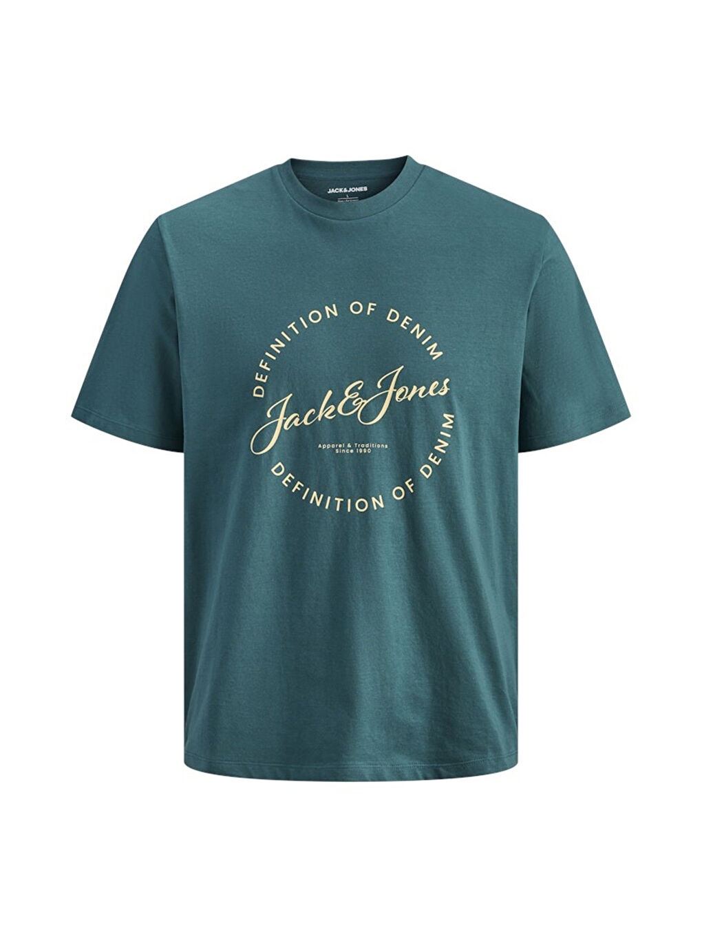 Yeşil Plus Jjgrayson Pamuklu Regular Fit Baskılı Bisiklet Yaka T Shirt 12294514