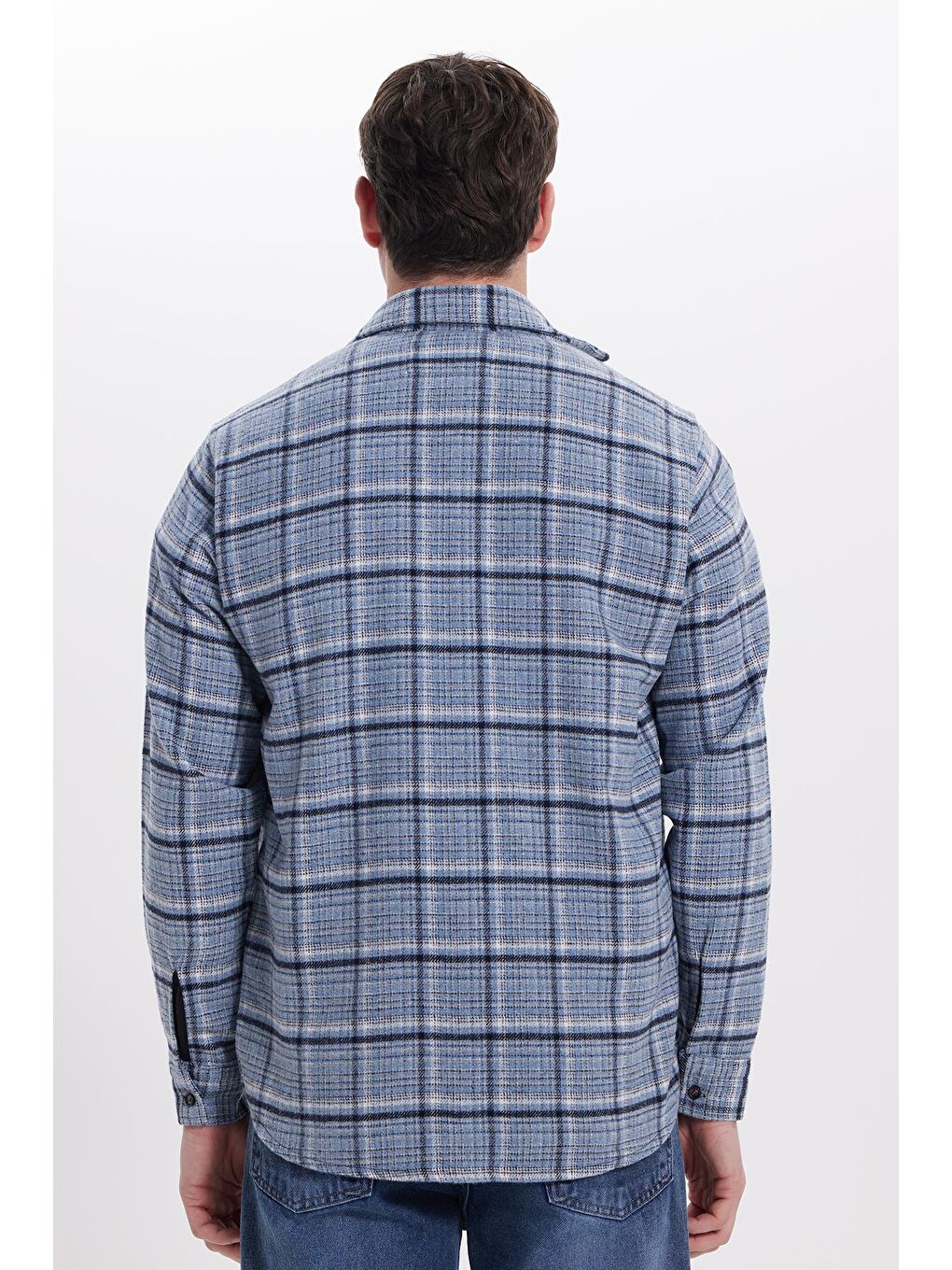 Mavi Erkek Regular Fit Rahat Kesim Kışlık Kareli Oduncu Gömlek-6
