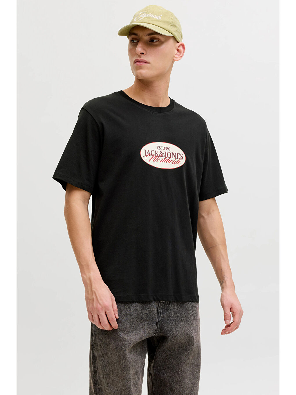 Siyah Originals Jorcatskills Pamuklu Regular Fit Bisiklet Yaka T Shirt 12297891