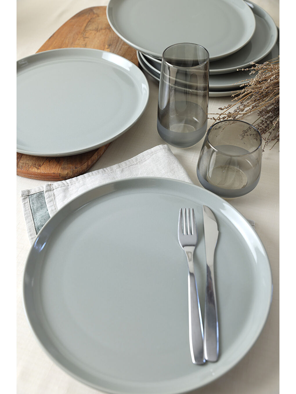 Gri Hitit Servis Tabağı 28 Cm 6 Adet