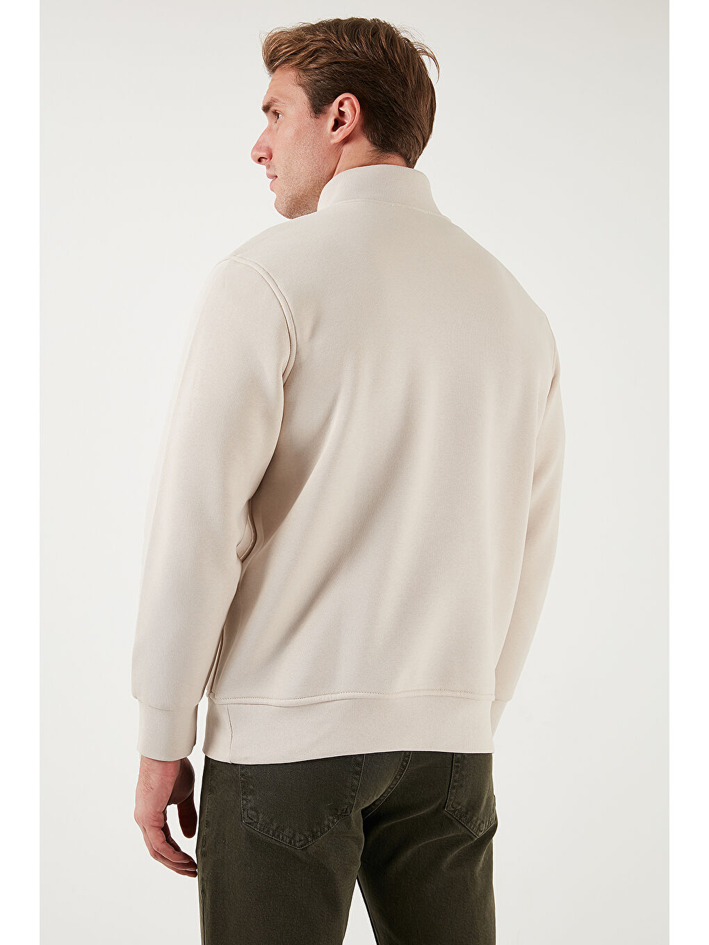 Bej Pamuklu Regular Fit Dik Yaka 2'li Paket Sweat 59052592S2-3