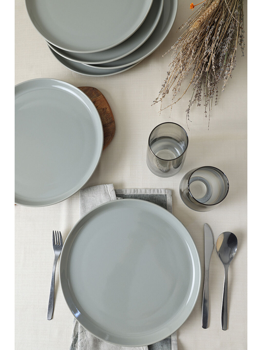 Gri Hitit Servis Tabağı 28 Cm 6 Adet-1