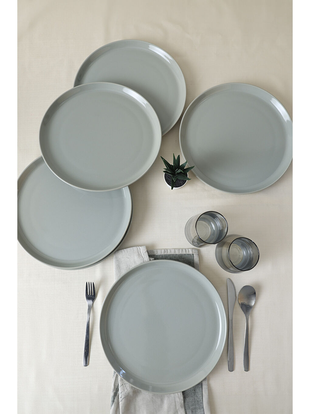 Gri Hitit Servis Tabağı 28 Cm 6 Adet-3