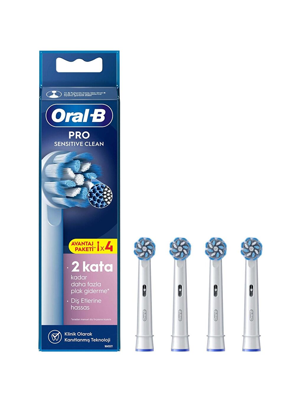 Oral-B Renksiz Diş Fırçası Yedek Başlığı Sensitive X-Filament 4 Lü