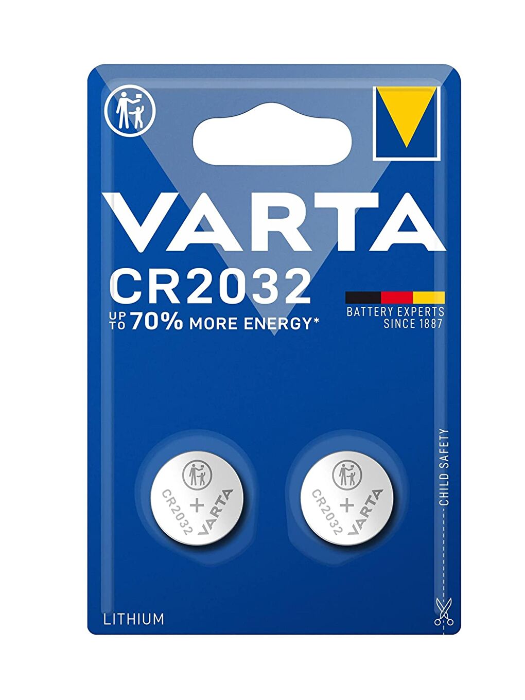 Varta Gri CR2032 Lityum 3 Volt Düğme Para Pil 2 Li Paket