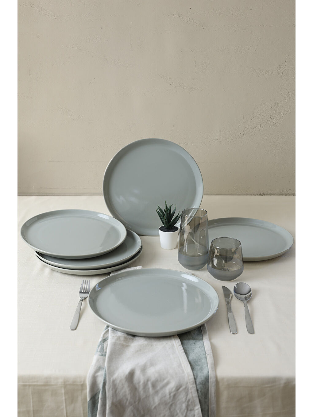 Gri Hitit Servis Tabağı 28 Cm 6 Adet-6