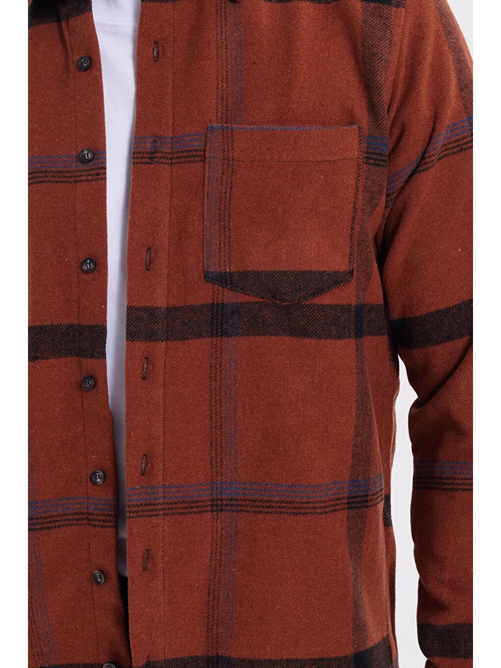 Karışık Erkek Regular Fit Rahat Kesim Kışlık Kareli Oduncu Gömlek-3