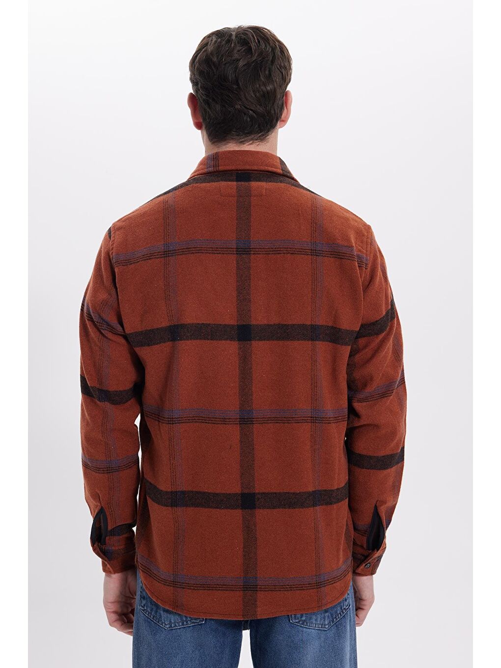 Karışık Erkek Regular Fit Rahat Kesim Kışlık Kareli Oduncu Gömlek-5