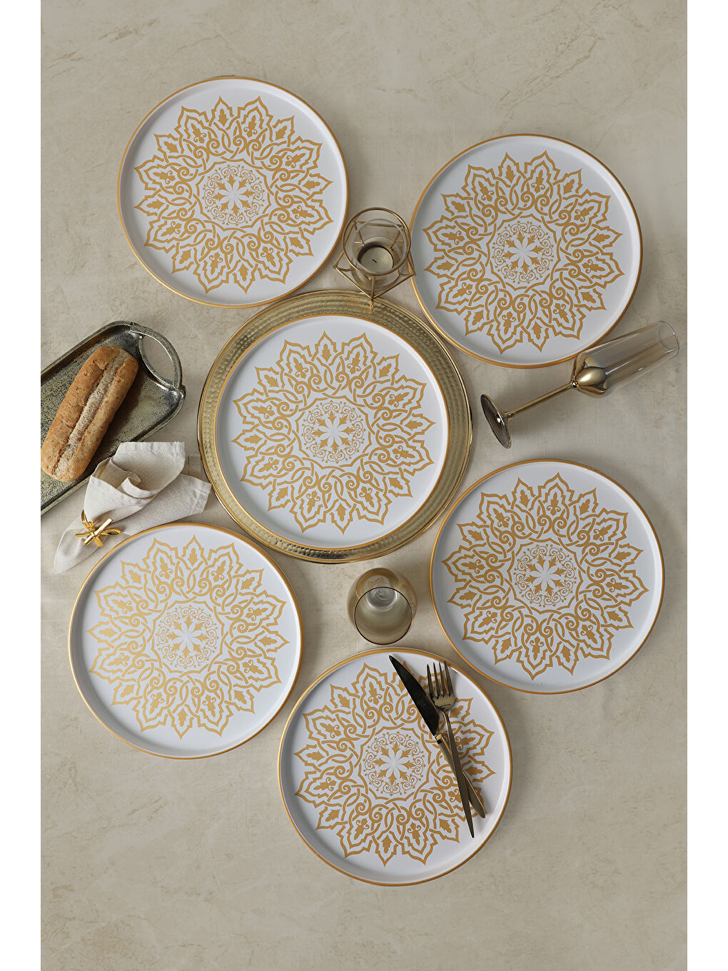 Karışık Topkapı Stackable Servis Tabağı 27 Cm 6 Adet-3