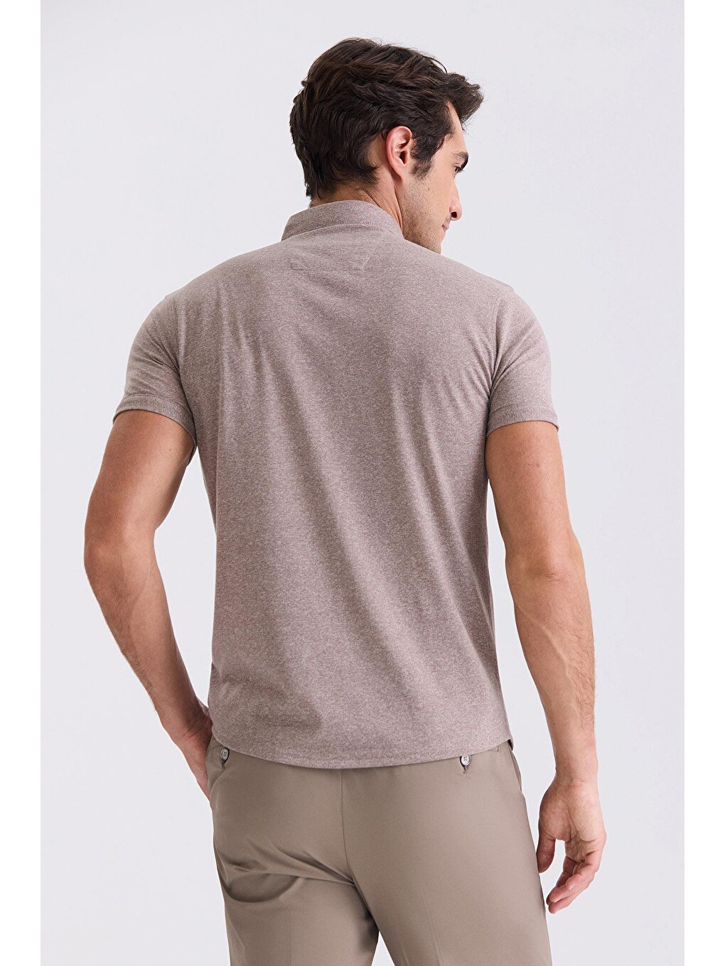 Bej Slim Fit Gömlek-2